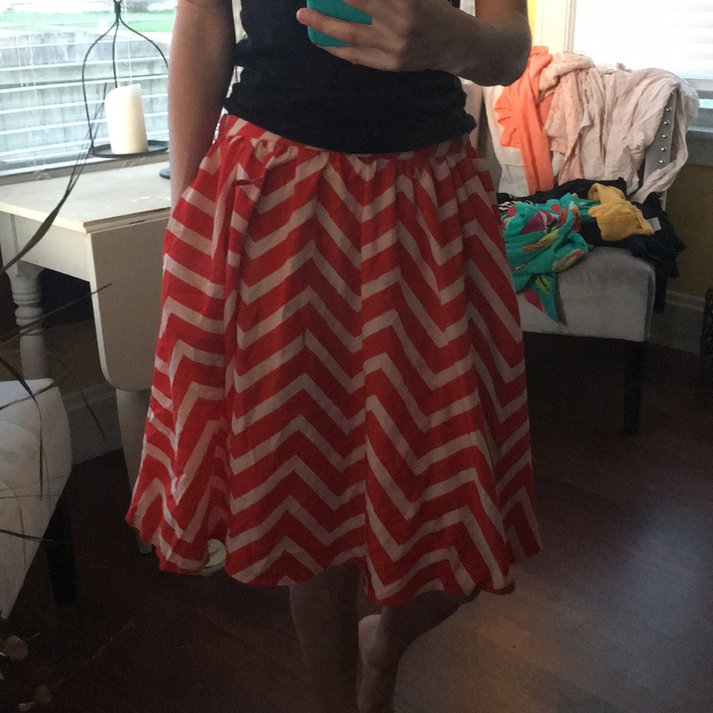 Orange chevron skirt (with pockets 😜)
